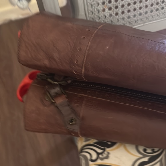 Franco Sarto Brown Leather Boots Zip Up Closed Toe Size 6M Women’s Knee High - Picture 9 of 15